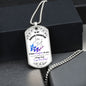To My Daughter - "I am the Storm" (Blue/Purple Butterflies) - Dog Tag