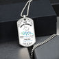 To My Daughter - "I am the Storm" (Blue/Mint Butterflies) - Dog Tag