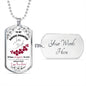 Daughter "I am the Storm" - (Red Floral) - Dog Tag