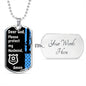 Protect My Husband (Thin Blue Line / Police) - Dog Tag