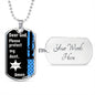 Protect My Aunt (Thin Blue Line / Sherriff) - Dog Tag