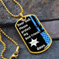 Protect My Best Friend (Male or Female) (Thin Blue Line / Sherriff) - Dog Tag