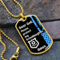 Protect My Granddaughter (Thin Blue Line / Police) - Dog Tag