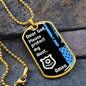 Protect My Aunt (Thin Blue Line / Police) - Dog Tag