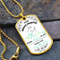 To My Daughter - "I am the Storm" (Mint Butterflies) - Dog Tag