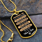 Promise Me Dog Tag - For Daughter or Son - from Mom and Dad