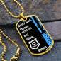 Protect My Wife (Thin Blue Line / Police) - Dog Tag