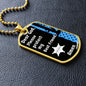 Protect My Best Friend (Male or Female) (Thin Blue Line / Sherriff) - Dog Tag