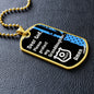 Protect My Granddaughter (Thin Blue Line / Police) - Dog Tag