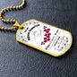 Daughter "I am the Storm" - (Red Floral) - Dog Tag