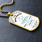 To My Daughter - "I am the Storm" (Blue/Mint Butterflies) - Dog Tag