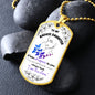 To My Daughter - "I am the Storm" (Blue/Purple Butterflies) - Dog Tag