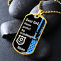 Protect My Granddaughter (Thin Blue Line / Police) - Dog Tag