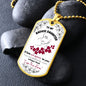 Daughter "I am the Storm" - (Red Floral) - Dog Tag