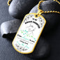 To My Daughter - "I am the Storm" (Mint Butterflies) - Dog Tag