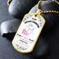 To My Daughter - "I am the Storm" (Pink Butterflies) - Dog Tag