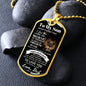 To My Son From Dad (Real Lion) - Dog Tag