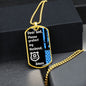 Protect My Husband (Thin Blue Line / Police) - Dog Tag