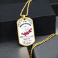 Daughter "I am the Storm" - (Red Floral) - Dog Tag