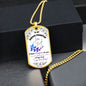To My Daughter - "I am the Storm" (Blue/Purple Butterflies) - Dog Tag