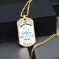 To My Daughter - "I am the Storm" (Blue/Mint Butterflies) - Dog Tag
