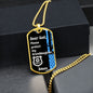 Protect My Granddaughter (Thin Blue Line / Police) - Dog Tag