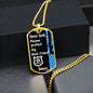 Protect My Best Friend (Male or Female) (Thin Blue Line / Police) - Dog Tag