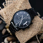 To My Man / Boyfriend / Lover / Soulmate / Husband (Great Catch / Fish / Valentine) - Engraved Black Chronograph Watch