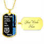 Protect My Aunt (Thin Blue Line / Police) - Dog Tag