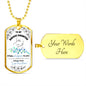 To My Daughter - "I am the Storm" (Blue/Mint Butterflies) - Dog Tag