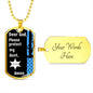 Protect My Aunt (Thin Blue Line / Sherriff) - Dog Tag