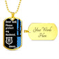 Protect My Husband (Thin Blue Line / Police) - Dog Tag