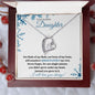 Adopted / Nonbiological Daughter (Blue Snowflake Christmas) - Forever Love Necklace