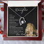 Badass Daughter from Dad (Black and White Lion Card) - Forever Love Necklace