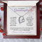 To My Beautiful Granddaughter (Side by Side or Miles apart) - Forever Love Necklace
