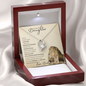 Beautiful Daughter from Dad (Beige Lion Card) - Forever Love Necklace