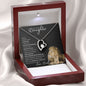 Badass Daughter from Dad (Black and White Lion Card) - Forever Love Necklace