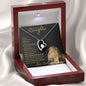 Badass Daughter (Black and Gold Lion Card) - Forever Love Necklace
