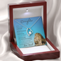 Badass Daughter From Dad (Blue Lion Card) - Forever Love Necklace