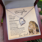 To My Badass Daughter from Dad (Lion Card) - Forever Love Necklace