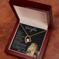 Badass Daughter from Dad (Black and White Lion Card) - Forever Love Necklace