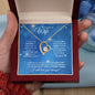 Wife (Christmas Blue Snowflake Card) - Forever Love Necklace