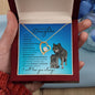 To My Beautiful Daughter From Mom or Dad (Wolf) - Forever Love Necklace