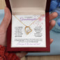 To My Beautiful Granddaughter (Side by Side or Miles apart) - Forever Love Necklace