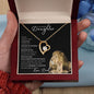 Badass Daughter from Dad (Black and White Lion Card) - Forever Love Necklace