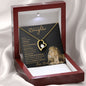 Badass Daughter (Black and Gold Lion Card) - Forever Love Necklace