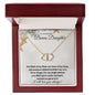 Bonus Daughter (Star Christmas Card) - 10K Gold and Diamond Everlasting Love Necklace