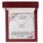 To my Beautiful Lover (Burgundy Card) - 10K Solid Gold & Diamond - Everlasting Love Necklace