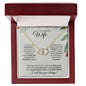 Wife - (Christmas Spruce Card) - 10K and Diamond Everlasting Love Necklace