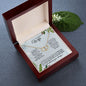 Wife (Christmas Holly Card) - 10K gold and diamond Everlasting Love Necklace